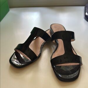 J.Crew Black Slide Sandals Sleek Minimalist Design 9.5